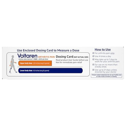 Voltaren Arthritis Pain Gel for Powerful Topical Arthritis Pain Relief with Diclofenac Gel - Easy Open Cap - 100 g X 2