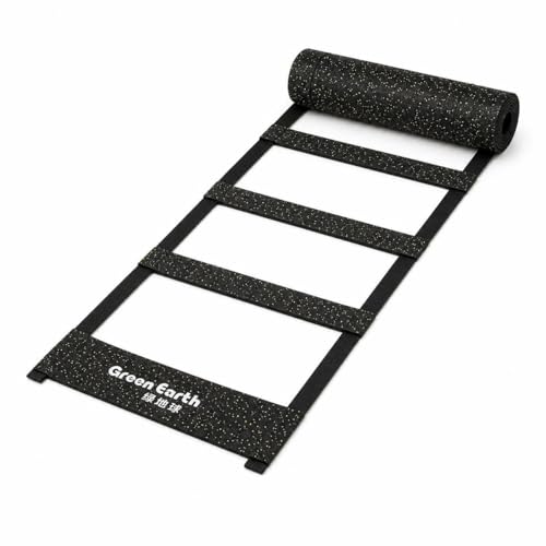 Rubber Agility Ladder, Non-Deforming Speed Training Equipment, Football Soccer Footwork Training, 3mm Profile