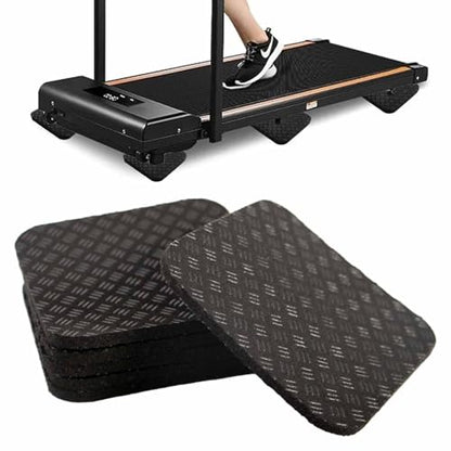 Non-Slip Treadmill Mat Pads, 4x4 Inch High Density Silicone Exercise Equipment Mat - Double-Sided Anti Vibration Pad for Treadmill, Walking Pad, Exercise Bike, Floor Protection