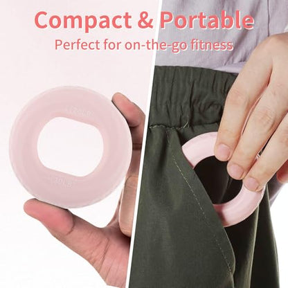 Hand Grip Strengthener, Fingers Exerciser - Silicone Rings for Muscle Training Sports Rock Climbing Finger Rehabilitation,6 Resistance Levels - color: Pink(20/30LB)with Box