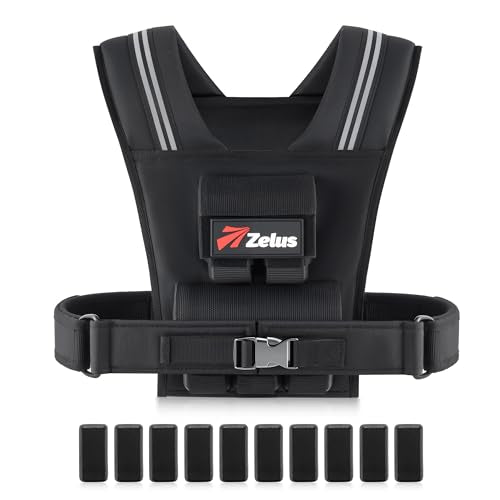 ZELUS Weighted Vest Men, 23lbs/36lbs/45lbs Adjustable Weight Vest - size: 23LB