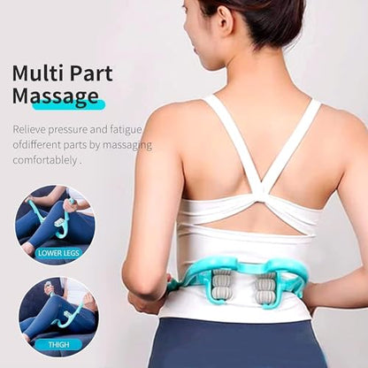Handheld Massager with 6 Balls - Premium Deep Tissue Relief for Neck, Back, Shoulders and Legs (Blue)