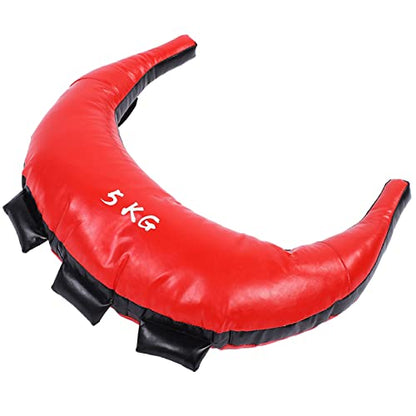 Fitness Power Bag, Training Sandbag for Full Body Workout, 5 25kg Adjustable Weight PU Punching Bag with Multiple Handles, Durable Synthetic Leather Coating for Boxing Strength Tra
