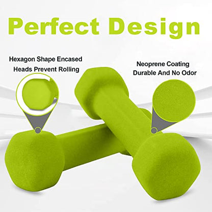 Saorzon Dumbbells Set of 2 Exercise Fitness Dumbbell for Home Gym Free Weights Hand Hex Dumb Bells