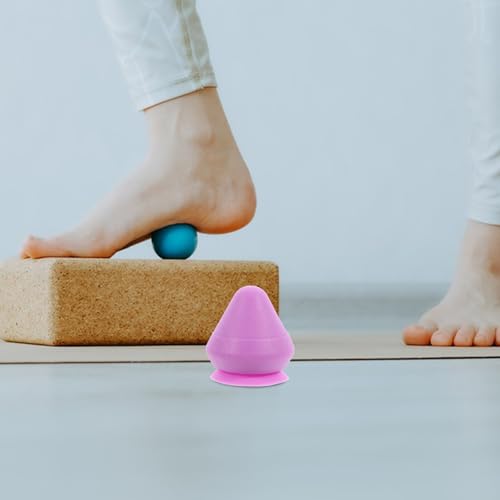 Beavorty 1Pcs Mountable Massage Ball Trigger Point Cone Massage Ball with Suction Cup Massager Wall Ball Massager Deep Tissue Massage Tool for Back Foot Neck Plantar Fasciiti-s Purple