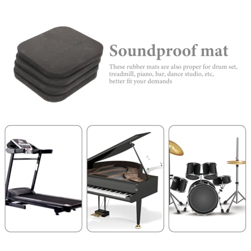 4Pcs Exercise Pads Slip Treadmill Mats Gym Equipment Floor Mat Protectors Workout Pad for Home Gym