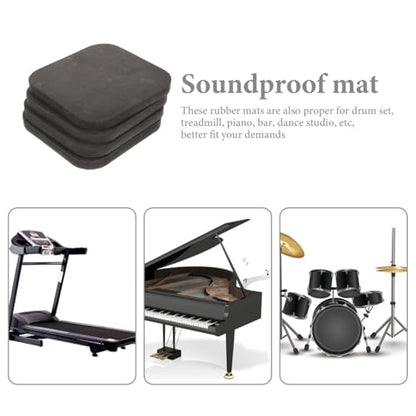 4Pcs Exercise Pads Slip Treadmill Mats Gym Equipment Floor Mat Protectors Workout Pad for Home Gym