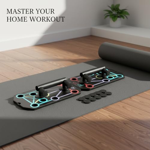 Foldable Push Up Board with Multi-Position Handles for Home Strength Training (1 PC)