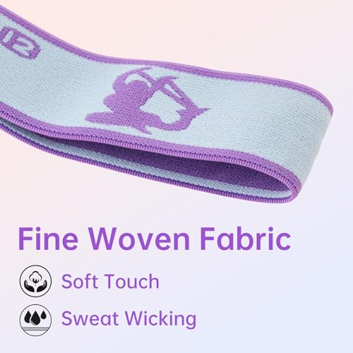 Stretch Strap Elastic Yoga Stretching Strap with 12 Loops Polyester for Physical Therapy, Pilates, Home Workout - Multi-Loop Pilates Stretch Band (Purple)
