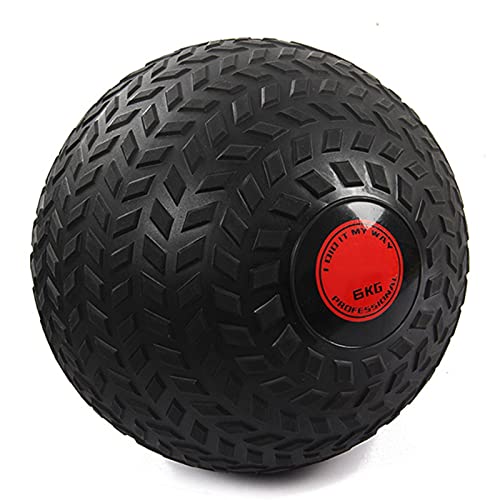 Medicine Ball Black Slam Ball Weighted Ball Core Muscle Cardio Workout - Easy to Grip Tread - Heavy Duty PVC Shell (Size : 6kg/13.2lb) - size: 6kg/13.2lb