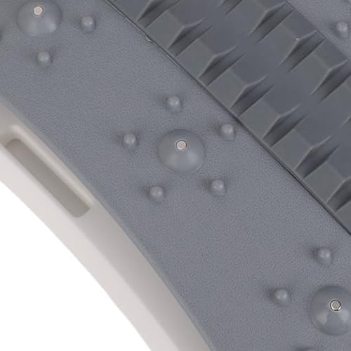 Back Stretcher for Lower Back Pain Relief, Adjustable Lumbar Traction Device, Arch Lumbar Cracker Board, Cracking Device, Stretching Cushion, Stretch (Grey)