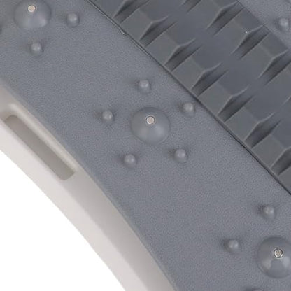 Back Stretcher for Lower Back Pain Relief, Adjustable Lumbar Traction Device, Arch Lumbar Cracker Board, Cracking Device, Stretching Cushion, Stretch (Grey)