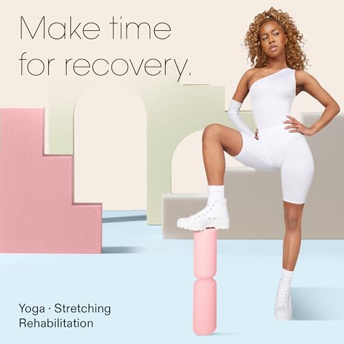Bala Hourglass Foam Roller (Blush) - Soft Density Back Roller Foam for Physical Therapy, Deep Tissue Muscle Massage, Flexibility & Stretching - Workout Roller for Yoga, Neck, Back & Legs Exercise