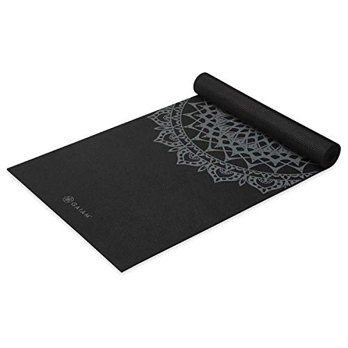 Gaiam Yoga Mat - Premium Thick Non Slip Exercise & Fitness Mat for All Types of Yoga, Pilates & Floor Workouts - color: Black Marrakesh