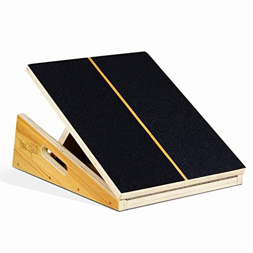 Yes4All Professional Incline Board, Slant Board Calf Stretching, Squat Wedge and Anti-Slip Surface, Portable Side Handle - color: B. 5 Angles - Full Coverage