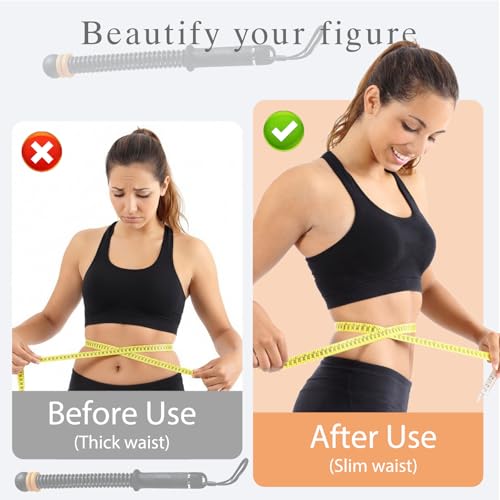 Ropeless Battle Ropes, Portable Cordless Battle Ropes with Sliding Weight Rings for Customizable Intensity, Home Training Kit with Storage Bag, Spring Stick for HIIT Strength & Muscle Training