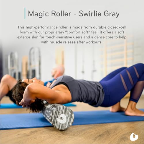 Balanced Body Magic Roller - Muscle Release Tool for Post-Pilates Workout or Physical Therapy, Stretching Tool, Swirlie Gray - color: Swirlie Gray