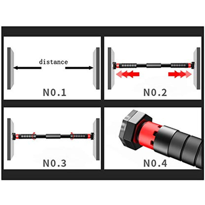 GUOYANHOME Horizontal Bar, No Screw/Portable Family Fitness Bar, Men and Women Muscle Strengthening Training Equipment, Load 150KG, 60-150CM - size: 100-150cm