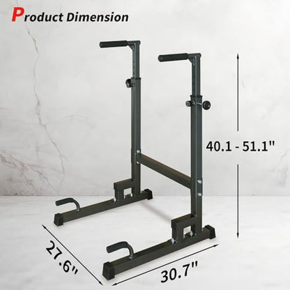Adjustable Height Dip Bar Station, Heavy Duty Dip Station for Home Gym,Multi-function Dip Station Pull Up Bar Full Body Strength Training Workout Fitness Equipment for Tricep Dips - color: Dip Station