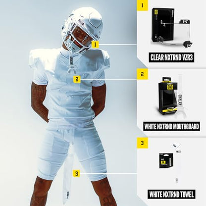Nxtrnd Streamer Football Towel, Thin Sports Towel, Dries Hands & Football Accessories (White) - color: White