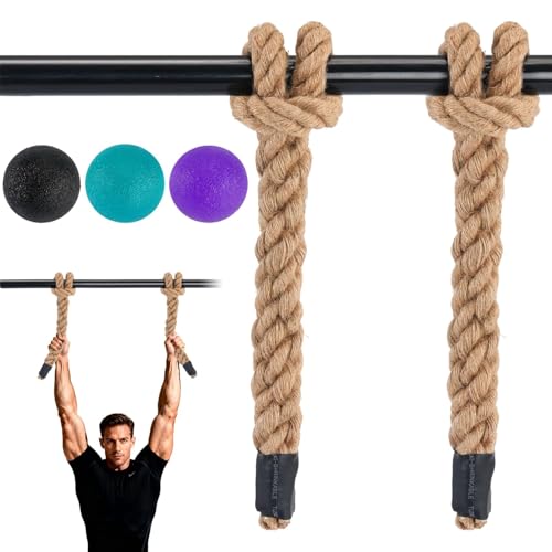 Rope Grips for Pull Ups, Enhance Grip Strength & Endurance, Versatile Fitness Accessory for Dumbbells & Barbells, Pull Up Bars Durable & Comfortable Design