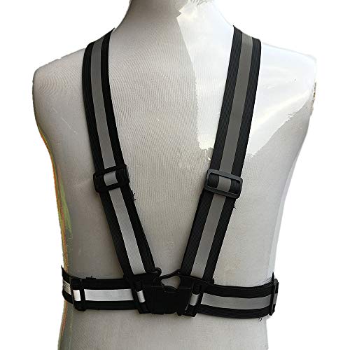 zojo Kids High Visibility Reflective Safety Strap Vest 2PCS - color: Black-kids Size