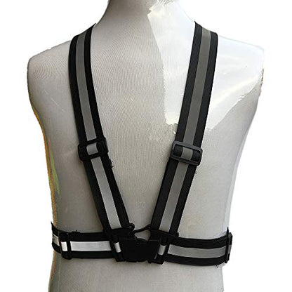 zojo Kids High Visibility Reflective Safety Strap Vest 2PCS - color: Black-kids Size