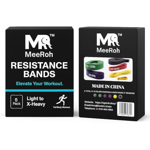 MeeRoh Pull Up Assist Band – Heavy Duty Resistance Band for Pull Ups – Premium Calisthenics Equipment for Home Gym – Assisted Pull Up Bands for Strength Training, Mobility & Pullup Bar Doorway Use