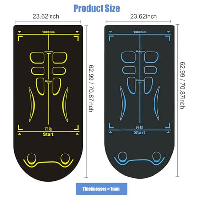 Non-Slip Workout Mat for Ab Roller Wheel, Exercise Mat with Storage Bag, 7mm Extra Thick Exercise Equipment Yoga Floor Mats Home & Gym Sound Insulation Protection Pads