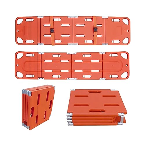 RUANLOV Foldable Spine Board Stretcher Backboard, Transfer Backboard Immobilization Portable Patient Transport Rescue Lightweight PE Plastics Ambulance Stretcher (A)