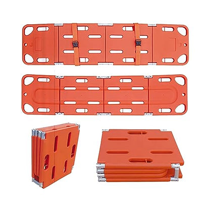 RUANLOV Foldable Spine Board Stretcher Backboard, Transfer Backboard Immobilization Portable Patient Transport Rescue Lightweight PE Plastics Ambulance Stretcher (A)