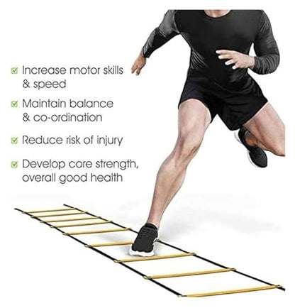 Agility Ladder Speed Ladder, Speed and Agility Training Set, Thickened Ladder, Cones Football Training