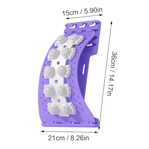 Back Stretcher for Lower Back Relie - PP 36cm | Cracker for Lower Bàck Relief | Adjustable Baçk Arch Stretcher for Home Gym Orthopedic Correction Tissue Nerve Relaxation Slouching Prevention