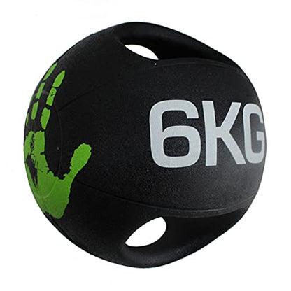 Professional 3KG-10KG Double Handle Grip Medicine Ball - for Weights Training MMA Boxing Exercise Fitness (J 6KG) - size: 6KG