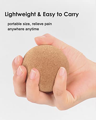 KITWILD Cork Massage Ball, 2.5 Inch, 2 Pack - style: 2 Pack (2.5'')