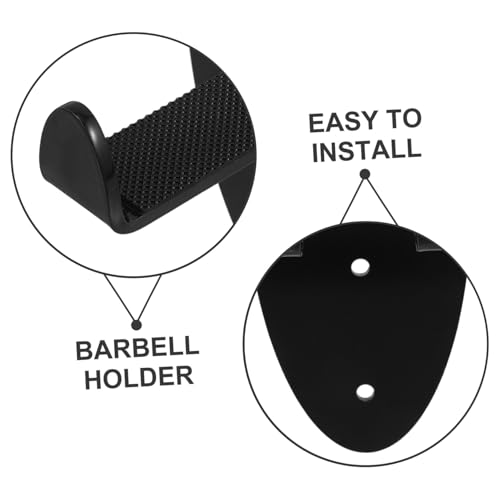 VANZACK Wall Mounted Heavy Duty Barbell Storage Rack Space Saving Gym Accessory for Home Commercial Use Includes Resistance Bands Holder Dumbbell Organizer
