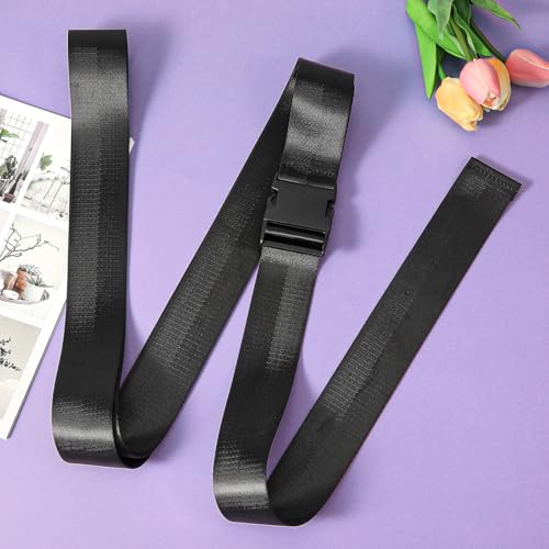 Physical Therapy Strap, Extremity Mobilization Belt, Manual Traction Strap, Adjustable Stretch Straps for Stretching Yoga Leg Shoulder Exercise (Black)