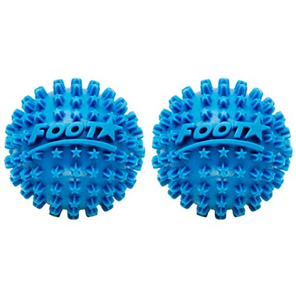 Body Back Foot Star® Massager Ball and Plantar Fasciitis Roller - Soothe Foot Stress, Discomfort, Aches, & Tightness (Pack of 2, Blue, 2-Inch) - style: Two-Pack