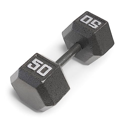 Marcy Cast Iron Hex Dumbbells Collection - Available size from 3-lb to 100-lb, SOLD INDIVIDUALLY - style: 50lbs