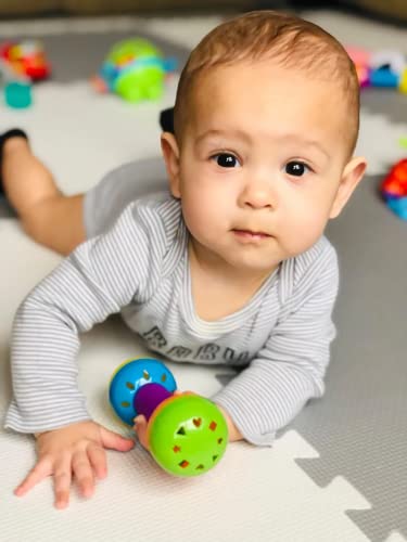 Extra Large Baby Play Mat Tiles Thick Foam Non-Toxic Floor Puzzle Mat Interlocking Activity Playmat for Infants Toddlers Kids Crawling Tummy Time 74x74 Inches (Grey/White) - color: Grey/White