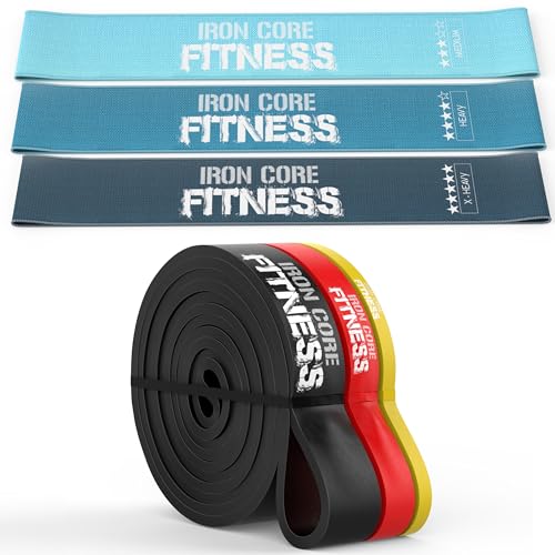 Level Up Your Pull-Ups, Glutes & Full Body Strength with Long Resistance Bands and Non-Slip Mini Loop Bands – Durable Fitness Band Set for Assisted Pull Ups, Booty Workouts & Total Body Training