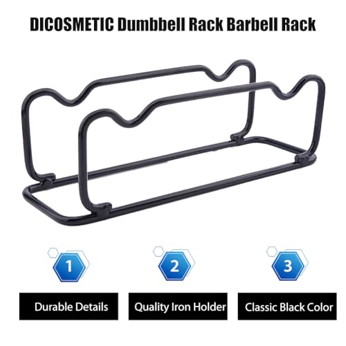 DICOSMETIC 1Pc Barbell Rack Holder Black Iron Dumbbell Brackets Small Dumbbell Holder Dumbbells Storage Rack Floor Fitness Storage Racks Weight Holders for Dumbbells Space Saving