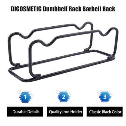 DICOSMETIC 1Pc Barbell Rack Holder Black Iron Dumbbell Brackets Small Dumbbell Holder Dumbbells Storage Rack Floor Fitness Storage Racks Weight Holders for Dumbbells Space Saving