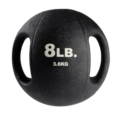 Body-Solid Exercise Medicine Balls, Heavy-Duty Non Slip Rubber Grip with Dual Handles Medicine Ball for Weights Training, Weightlifting & Core Workouts - size: 8 lbs.