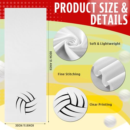 12 Count Volleyball Cooling Towels Volleyball Gifts for Team Soft Sports Breathable Chilly Towels Ice Neck Wrap Workout Sweat Washcloths for Sports Gym Microfiber Dishcloths for Coach Gifts - style: Volleyball