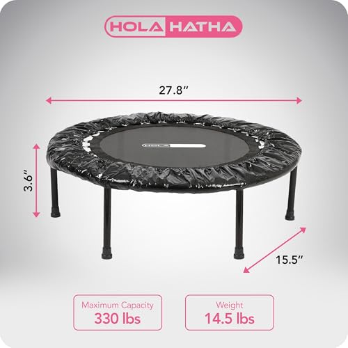 36 Inch Foldable Mini Trampoline Fitness Rebounder w/Adjustable Handle