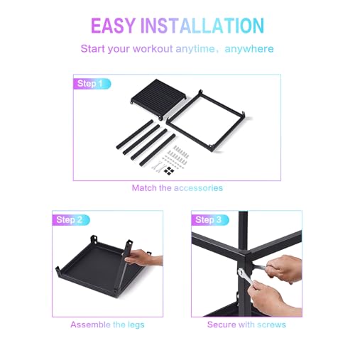 Pro-Grade Plyometric Jump Box Gym Fitness Exercise Set, Steel Anti-Slip Step Up Box, 3-Pack(12/18/24 Inch) Plyo Box Jumps for Home Gym Jumping, Squat, Strength Training