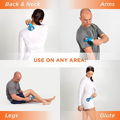ProStretch Uno Fascia Muscle Roller, Portable & Adjustable Hand-Held Massage Tool for Muscle Recovery and Deep Tissue Therapy