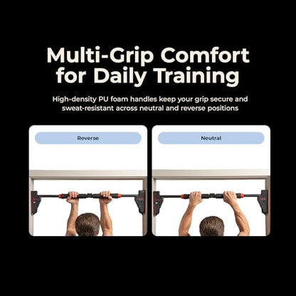 Sunny Health & Fitness Adjustable Doorway Pull Up Bar – Chin Up Bar for Home Gym Training
