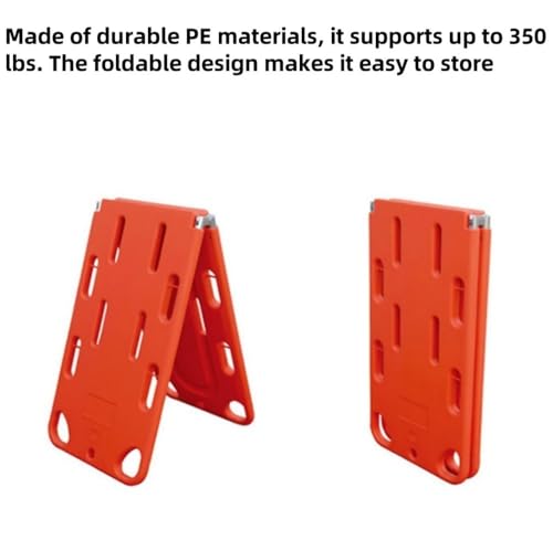 Foldable Spine Board Stretcher Backboard, Portable Backboard Immobilization System, Lightweight PE Plastics Ambulance Stretcher, for Patient